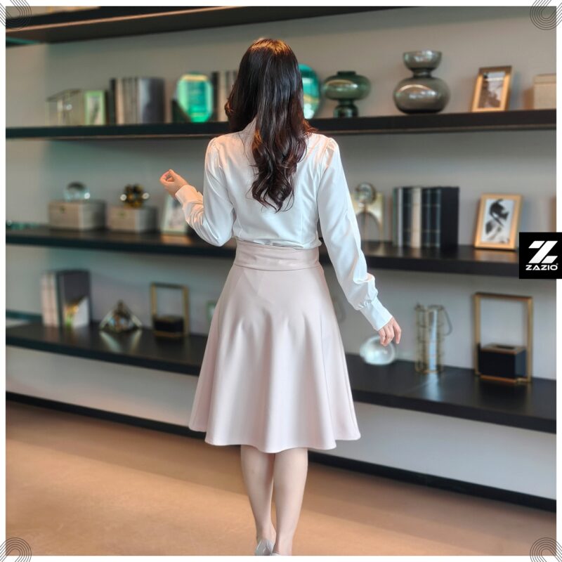 กระโปรงบานย้วย (Flared Skirt) กระโปรงใส่ทำงาน รุ่น First Day Skirt - Image 2